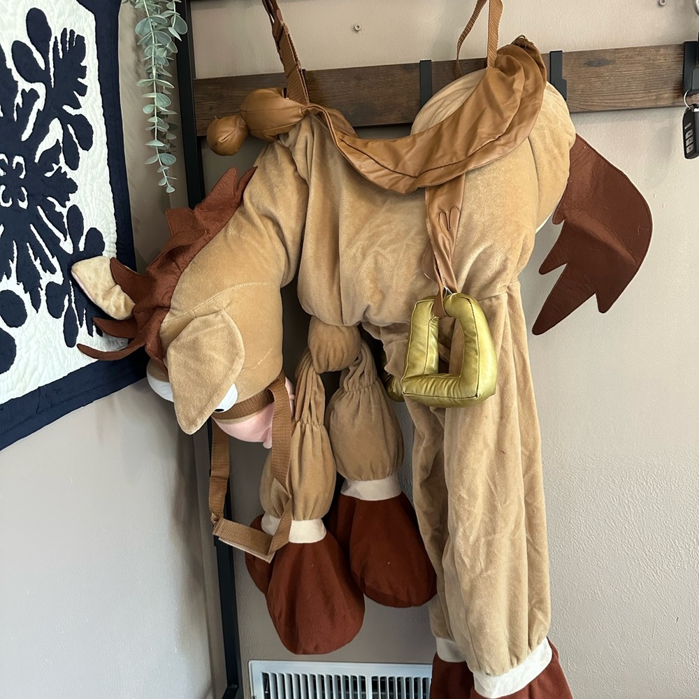 Vintage Disney Store Beige and Brown Plush Toy Story Bullseye Costume